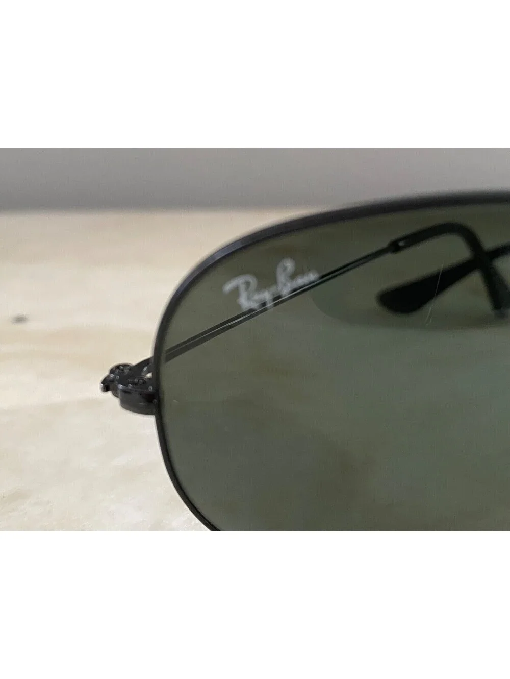 Ray Ban RB3025 Aviator Large Metal Black Sunglasses 58•14